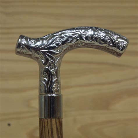 Derby Chrome Embossed Walking Cane Handle