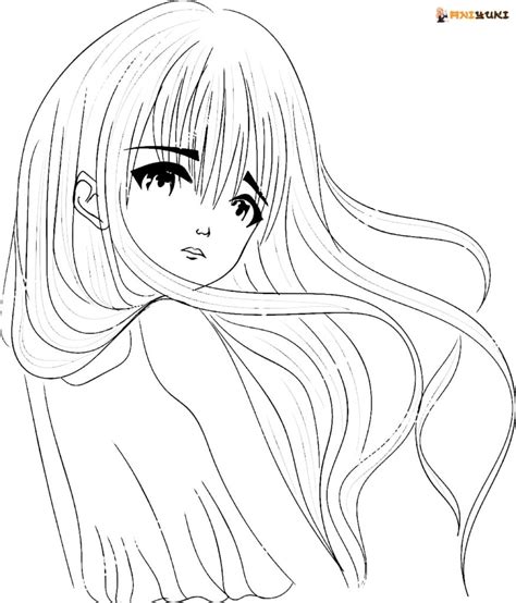 Anime Girl Printable Coloring Pages