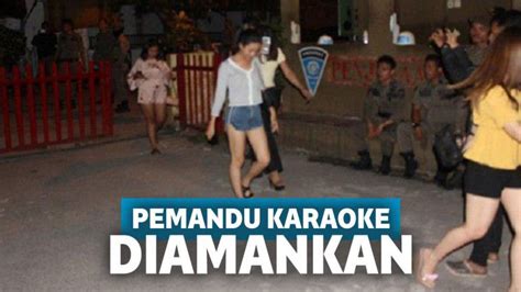 7 wanita berbaju seksi pemandu karaoke diamankan satpol pp