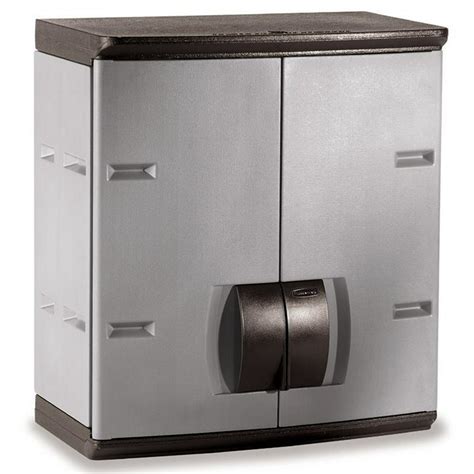 Rubbermaid Fg788800michr 24 Mica And Charcoal Wall Cabinet Walmart