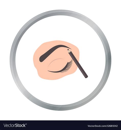 Painted Eyebrows Icon In Cartoon Style Isolated Vector Image