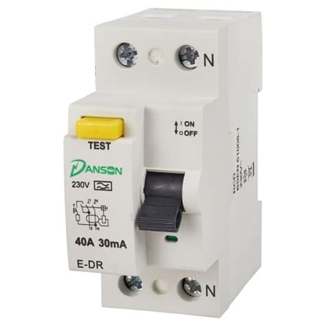 Danson Elegant 40a 30ma Double Pole Rcd Type A Electricaldirect