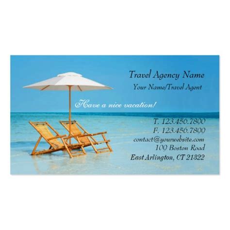 Travel Agency Business Card Zazzle