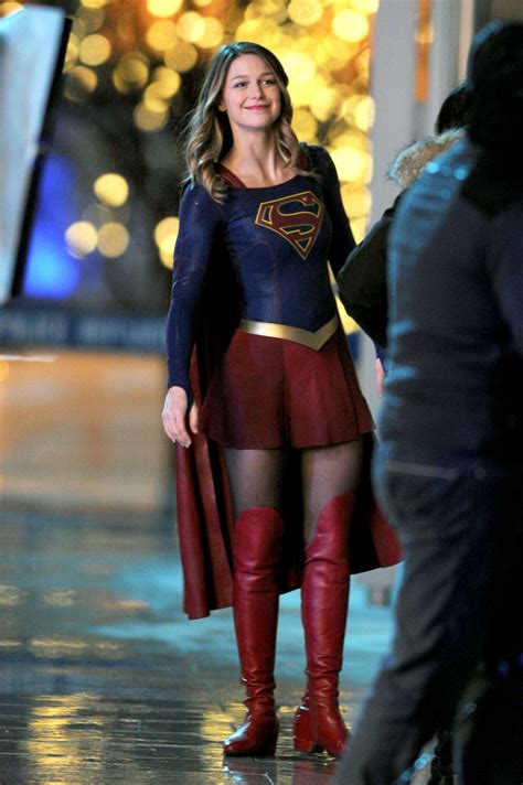 Melissa Benoist Filming Supergirl Set 25 GotCeleb