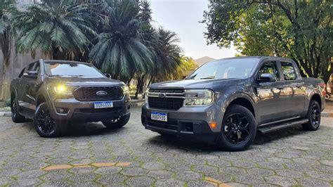 Vídeo Picapes Ford Ranger E Maverick Mostram Diferenças Lado A Lado