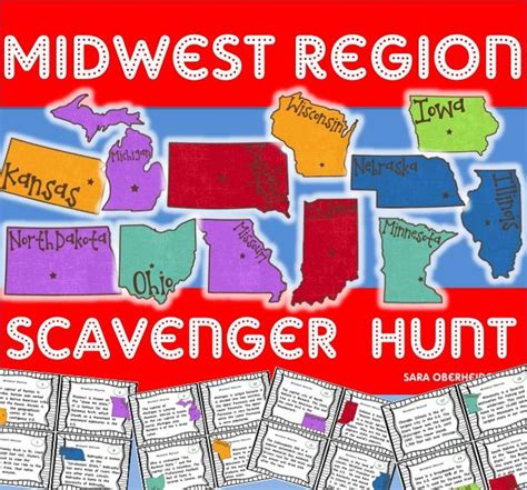 Midwest Region Scavenger Hunt Us Regions Homeschool Social