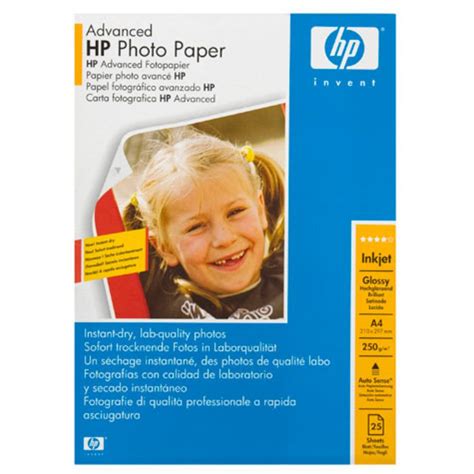 Hp 250gsm A4 Advanced Glossy Photo Paper 25 Sheet Pack Officeworks