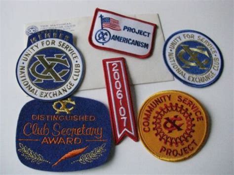 The National Exchange Club Logo Charter Member Badges Patches Stickers Award Lot Ebay