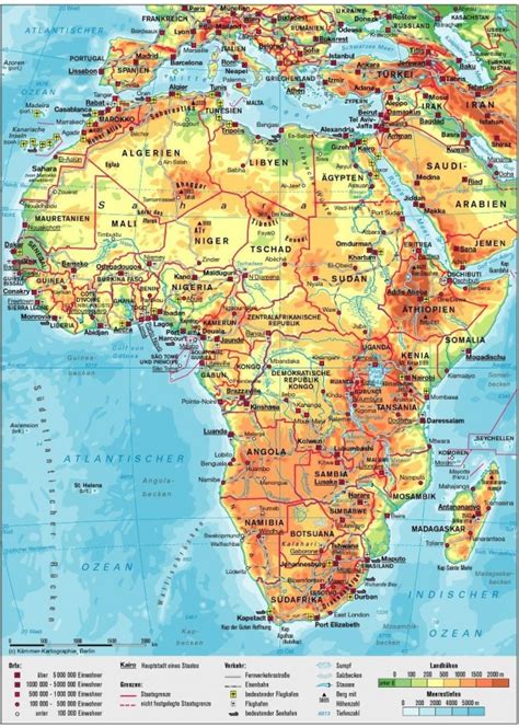 Politische Karte Von Afrika Rurradweg Karte