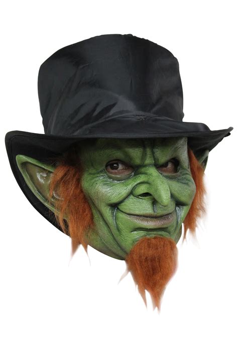 Mad Goblin Mask Costume Scary Leprechaun Mask