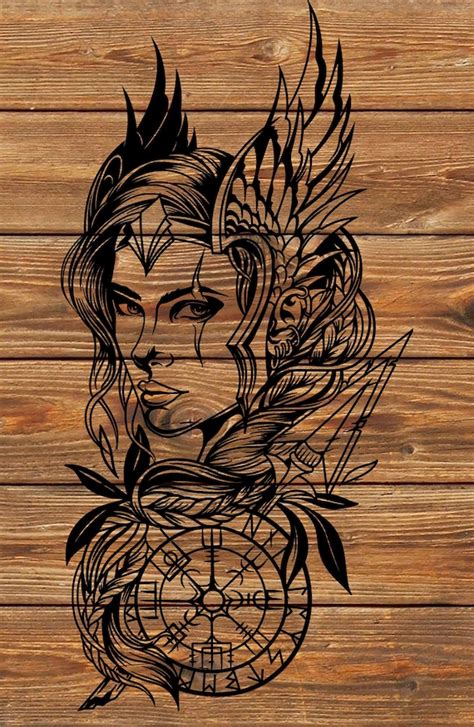 png svg file viking warrior woman stencil for cricut vinyl etsy australia