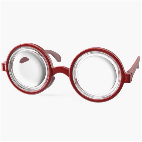 Red Nerd Glasses 3d Turbosquid 1909086