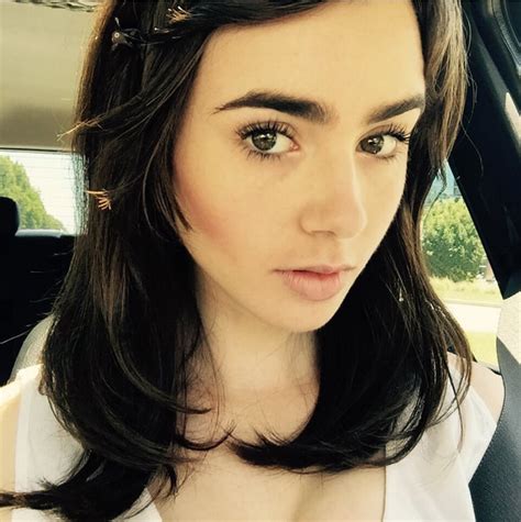 Lily Collins Celebrity Hair Changes On Instagram 2015 Popsugar