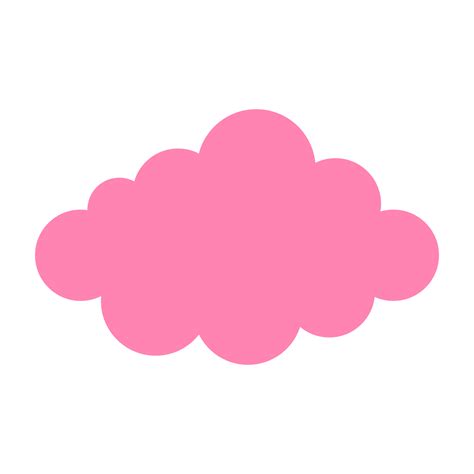 Nube Simple En Color Rosa Ilustración Para Elemento De Diseño 14466493 Png
