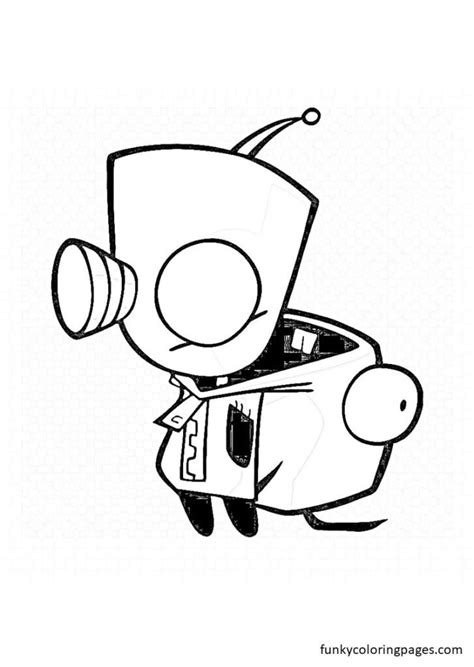 28 Invader Zim Gir Coloring Pages For Download And Print Funky