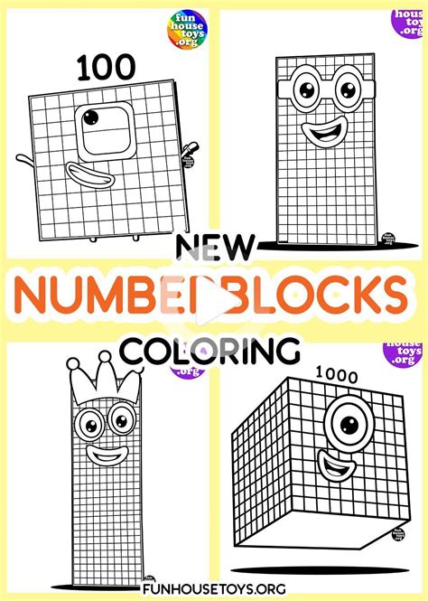 Numberblocks 8 Coloring Pages Coloring Book