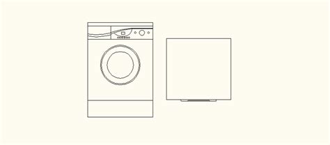 Washing Machine Detail Plan Layout File Cadbull