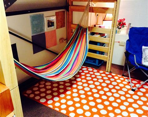 Hang A Hammock Under Your Bed In Your Dorm Room Diy Dorm Decor Cheap