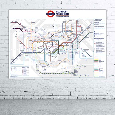 A3 420x297mm Sized London Underground Tube Map Poster Print Etsy