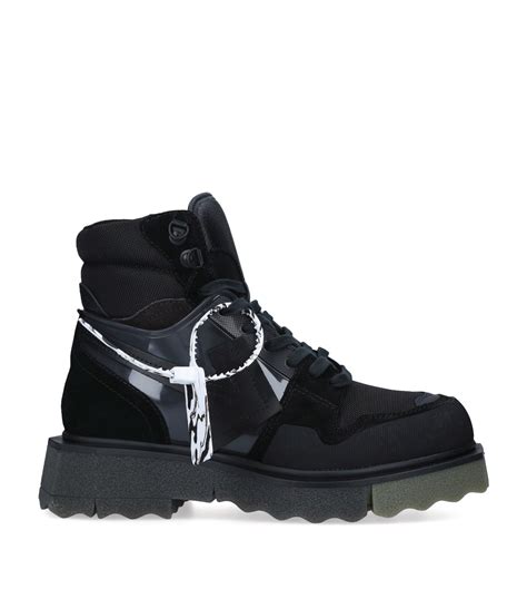 mens off white black hiking sneaker boots harrods {countrycode}