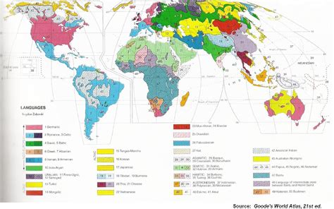 World Language Families [1600x1000] | Sign language phrases, Language families, Language map