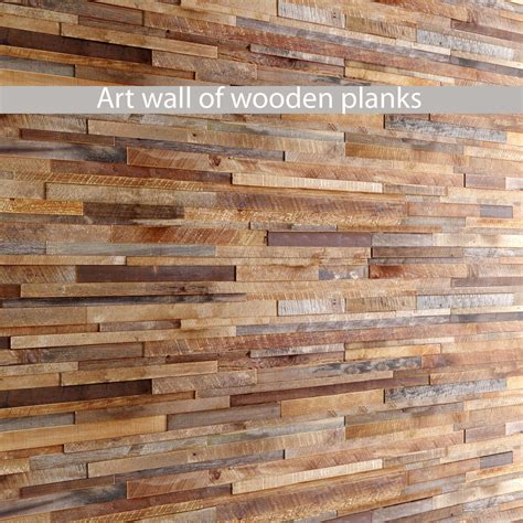 Mosaic Wood Panel Planks 2 3d Model Cgtrader