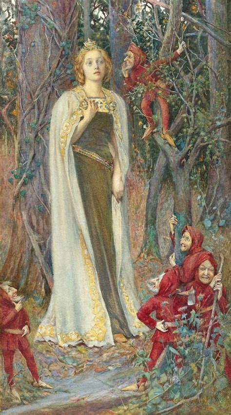 Henry Meynell Rheam British 1859 1920 Snow White Fairytale