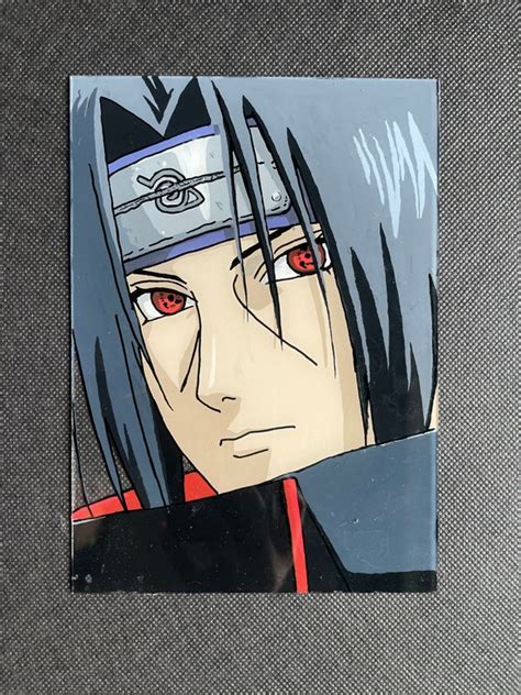 Itachi Uchiha Glass Painting Naruto Etsy