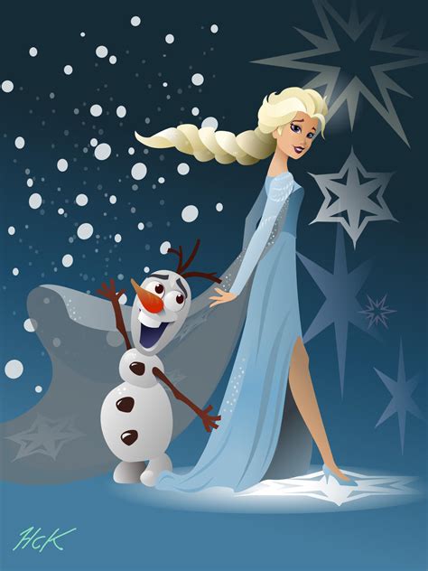 Elsa And Olaf By Artist2point5 On Deviantart