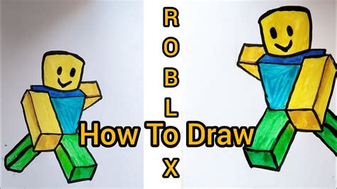 How To Draw Roblox Noob Step By Step Whos The Noob Now How To Draw Popular Roblox