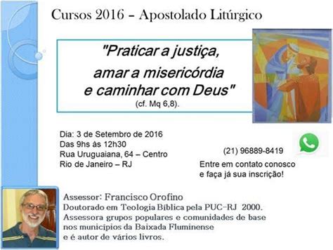 Curso De Apostolado Litúrgico Diocese De Itaguaí