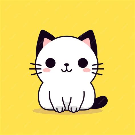 Premium Ai Image Kawaii Cats Charming Flat Vector Illustration With