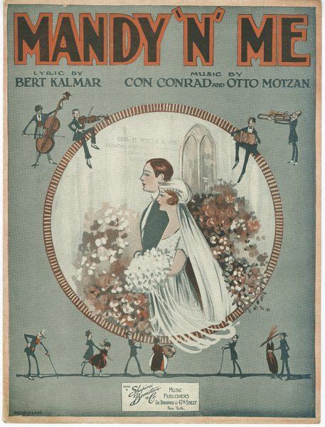 Mandy N Me ~ 1921 Wedding Themed Sheet Music Cover Not To Be