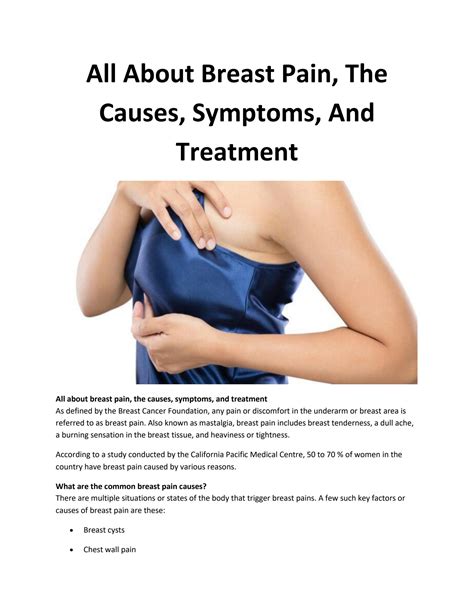 Solution All About Breast Pain The Causes Symptoms And Treatment Studypool