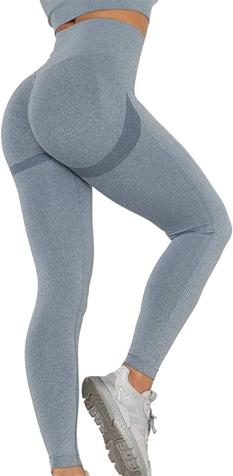 Damen Gym Leggings Sporthose Anti Cellulite Hohe Taille Yogahosen Sexy