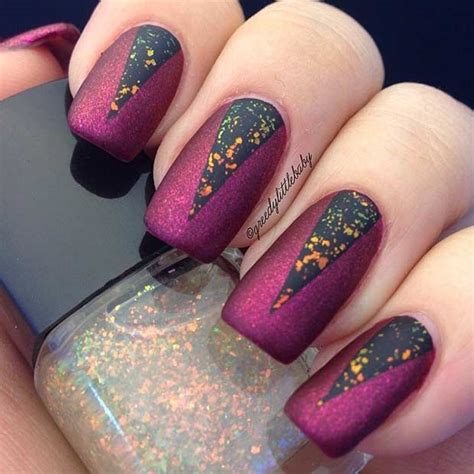 Instead of sneaking black design on tips and spots on nude color matte nails, it is a great idea to sport back majorly on the nail canvas. 45 Cool Matte Nail Designs to Copy in 2019 | Page 3 of 4 ...