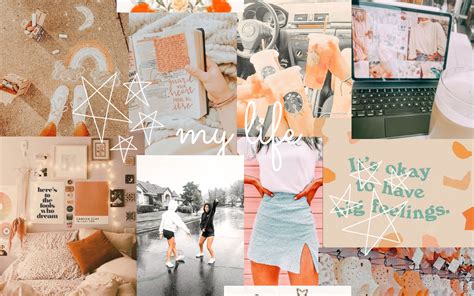 Aesthetic Collage Spring Desktop Wallpapers Wallpaper Cave