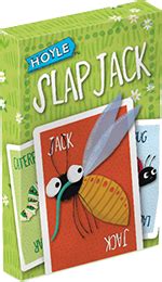 Players take turns playing down one card at a time, and whenever a jack is played all players slap it. Hoyle Kids Cards