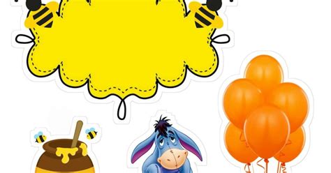 Winnie the Pooh: Free Printable Cake Toppers. - Oh My Baby!