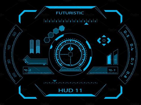 Futuristic Hud Touch Gui Elements Interface Design Game Interface