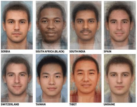 Average Face In Every Country With Photos Average Face Face Photo