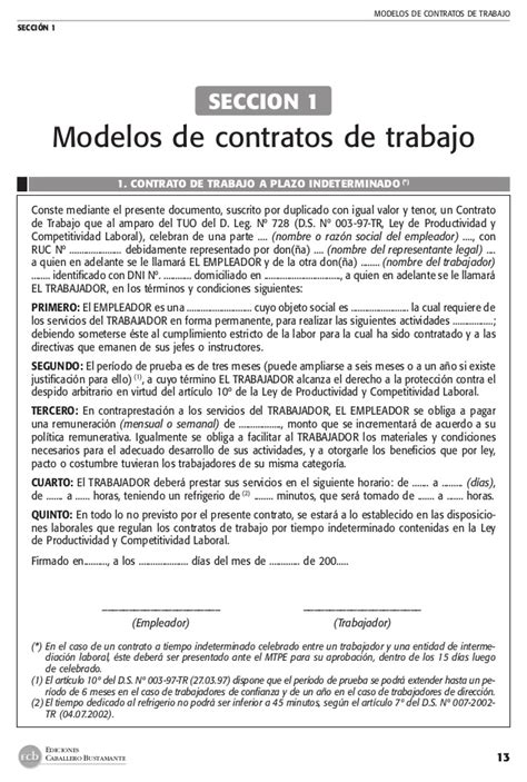 Formato Legal Venezuela Contrato Contrato De Trabajo De
