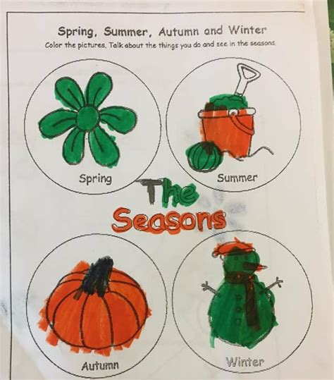 Seasons Months And Clothing Vocabulary Activity