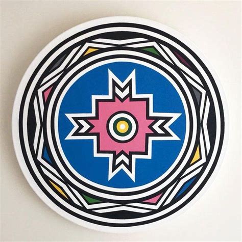 Esther Mahlangu Untitled Abstract Geometric South African Ndebele