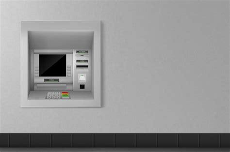 Free Vector Atm Screen Automated Teller Machine Monitor Illustration