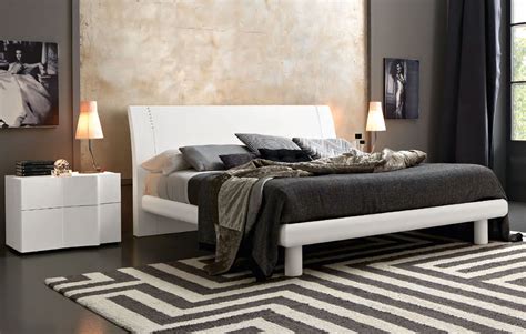 Made In Italy Leather High End Platform Bed With Extra Storage