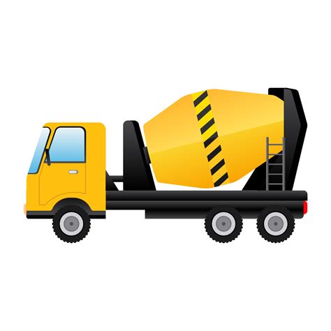 Cement Mixer Truck Cartoon Vector Illustration Isolated Object 6363777
