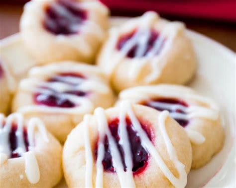Raspberry Almond Thumbprint Cookies Recipe
