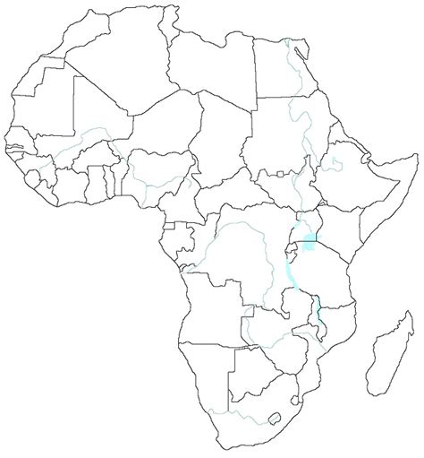 Croquis Del Mapa De África Con División Política Socialhizo
