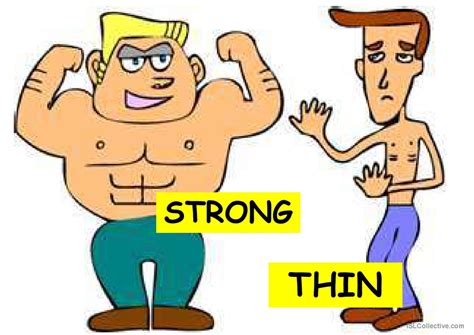 Tall Short Strong Thin Long And English Esl Powerpoints